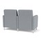 Lesro Siena Lounge Reception 2 Seat Tandem Seating, Brushed Steel, RS Fog Upholstery SN2103 - alternate 2